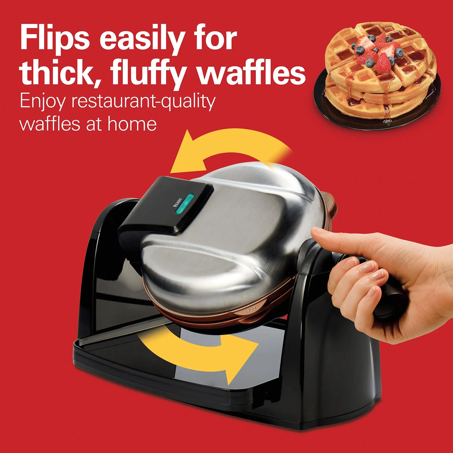 Durathon® Removable-Grid Belgian Waffle Maker - Image 2