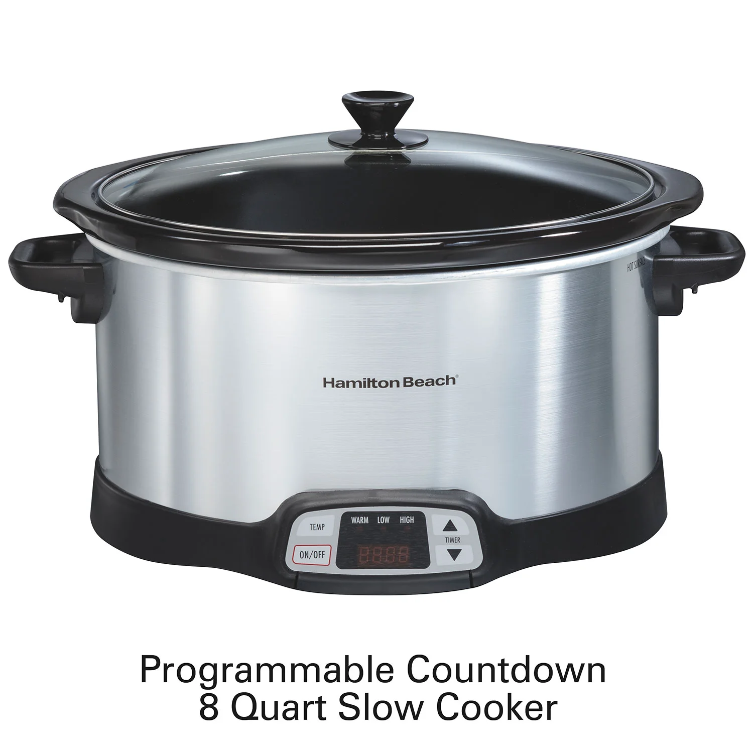 Alternative view of 8 Quart Programmable Countdown Slow Cooker, Silver