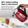 Stainless Steel Electric Kettle with LED Light Ring, Red - Image 4
