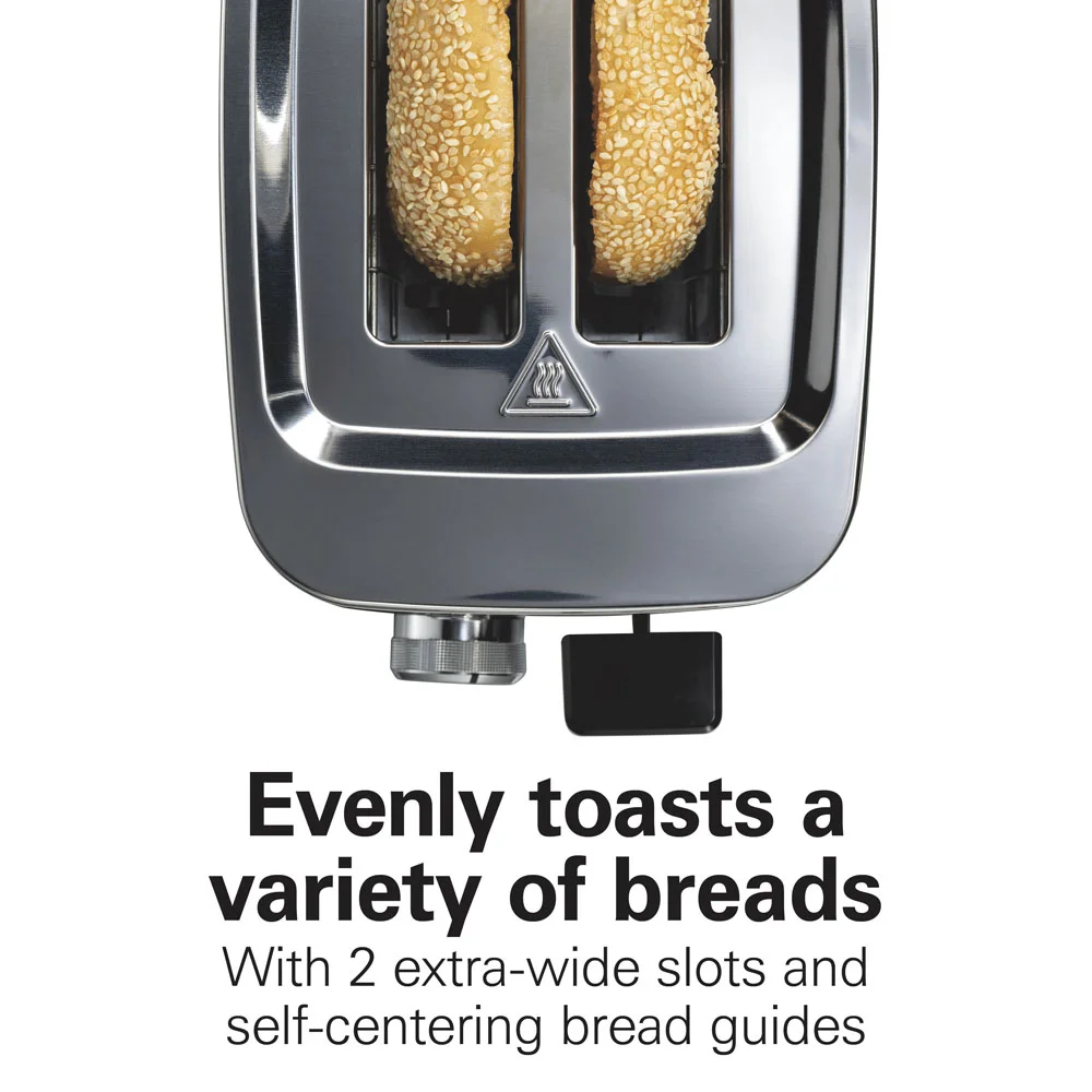 Luxe Stainless Steel 2 Slice Toaster - Image 3