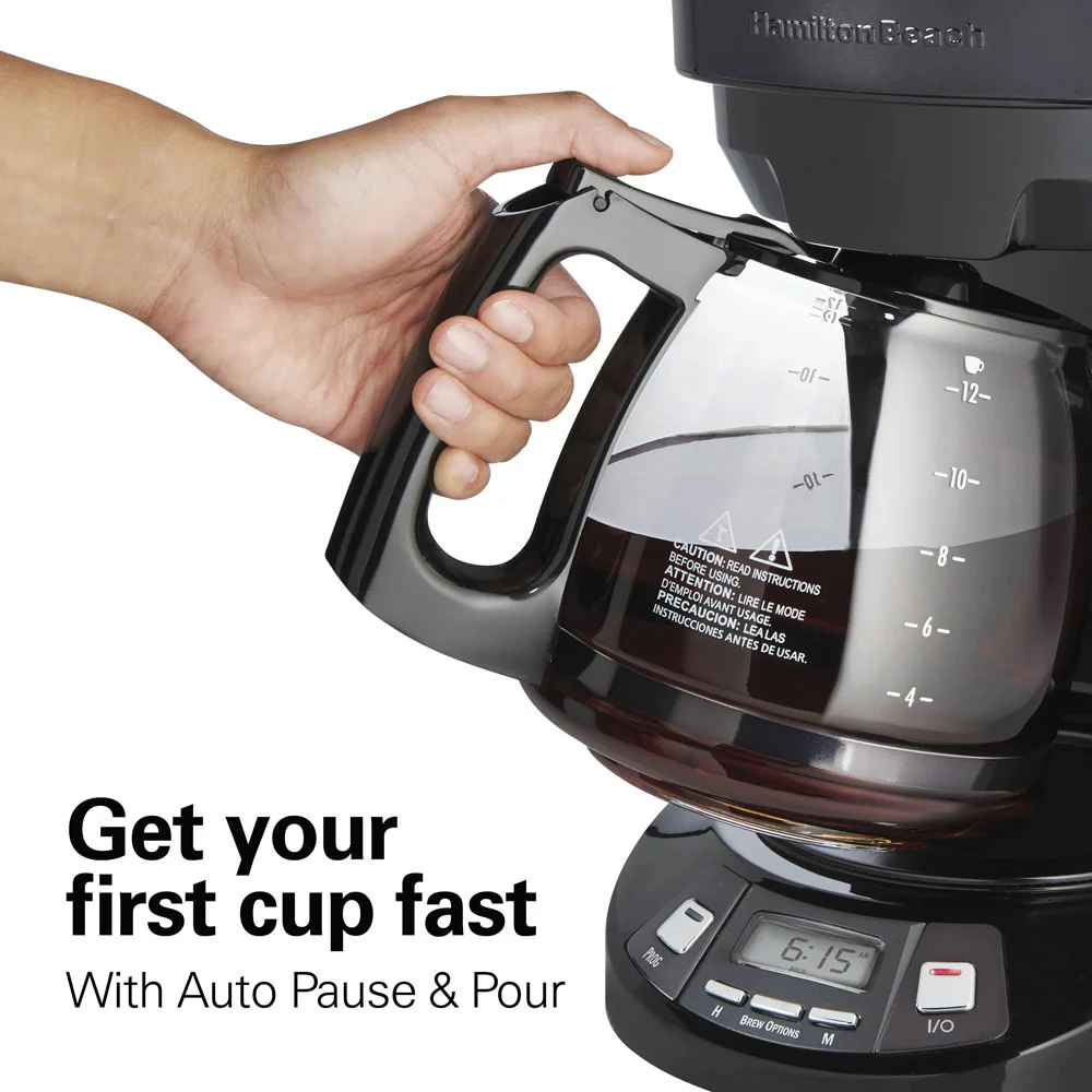 Black Stainless Coffee Maker - Image 3