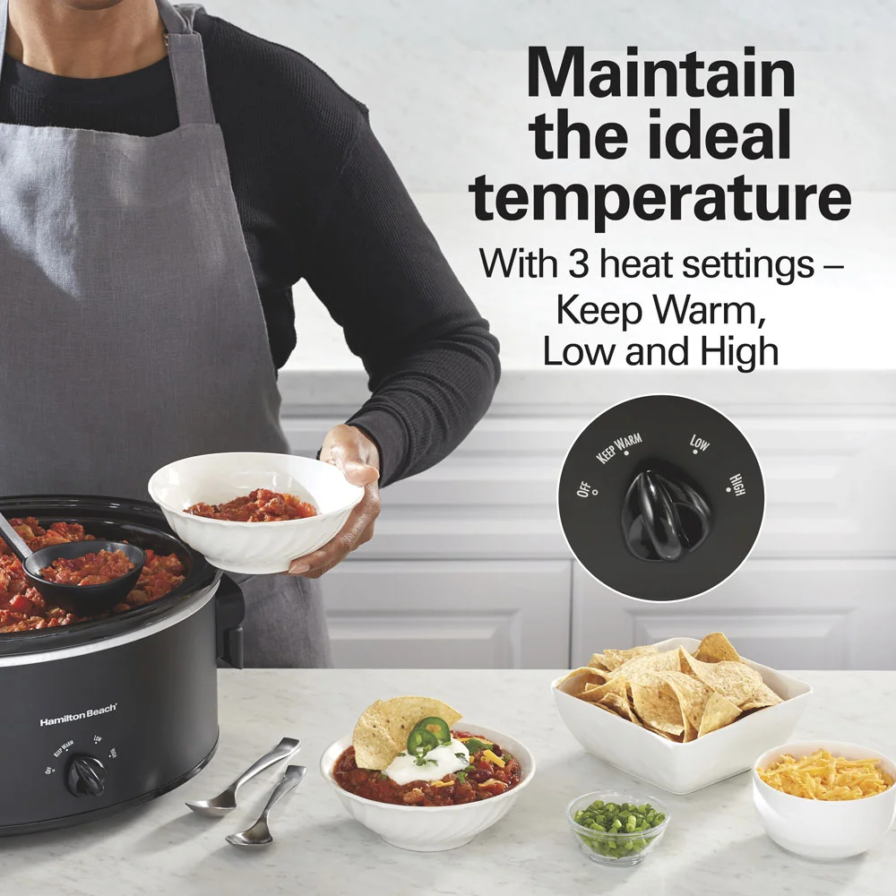 6 Quart Slow Cooker with Folding Handles - Image 4