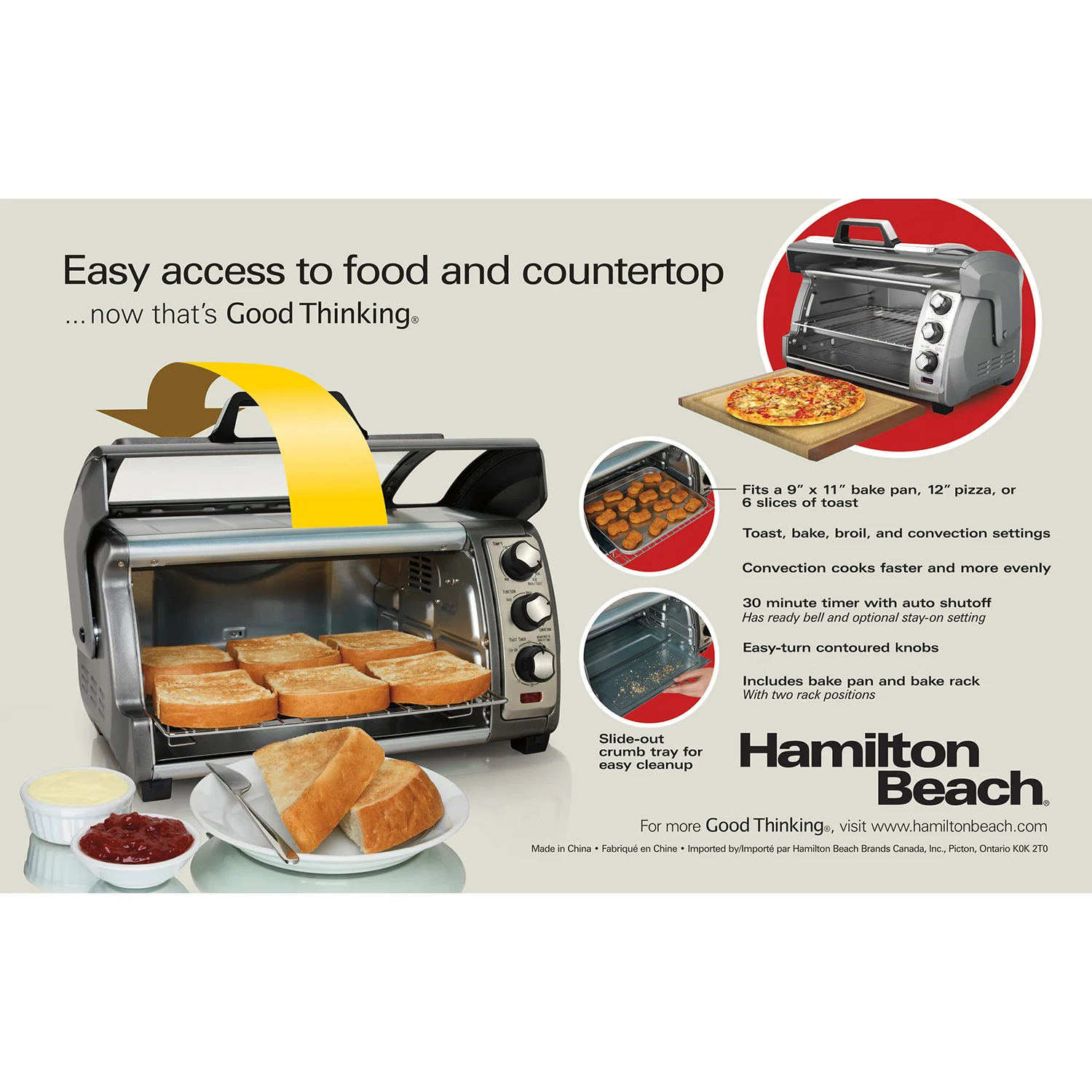 Easy Reach® Toaster Oven with Roll-Top Door - Image 7