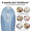 6 Speed Hand Mixer with Snap-On Case, Light Blue - Image 6