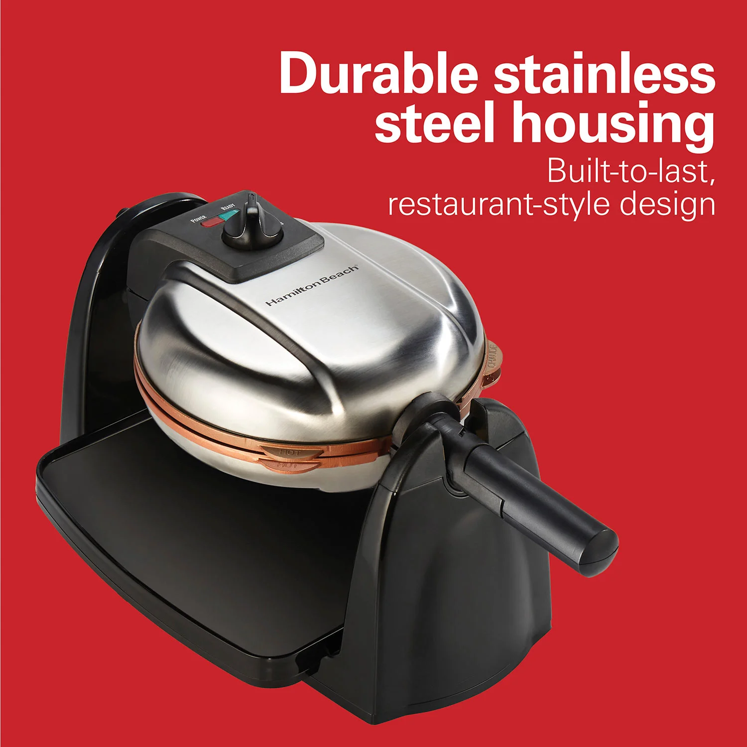 Durathon® Removable-Grid Belgian Waffle Maker - Image 6