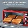 4 Slice Toaster Oven, Red - Image 2