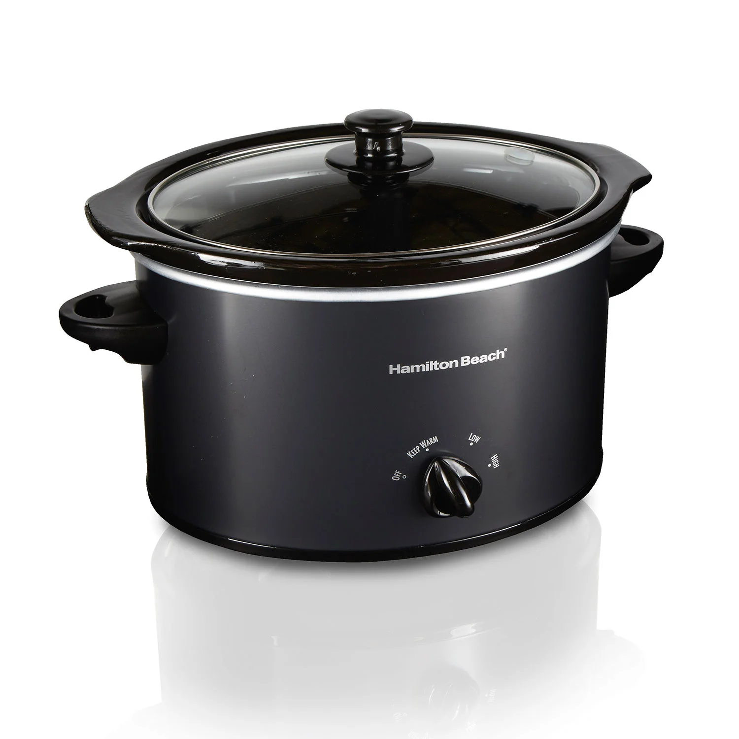 Alternative view of 3 Quart Slow Cooker, Matte Black
