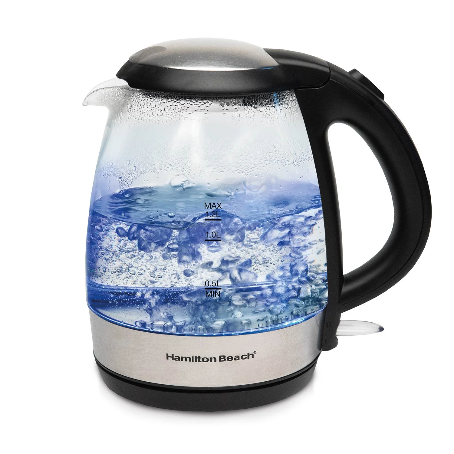 Compact 1.2 Liter Glass Kettle