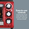4 Slice Toaster Oven, Red - Image 4