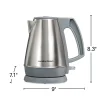 1 Liter Electric Kettle, Gray & Stainless - Image 8