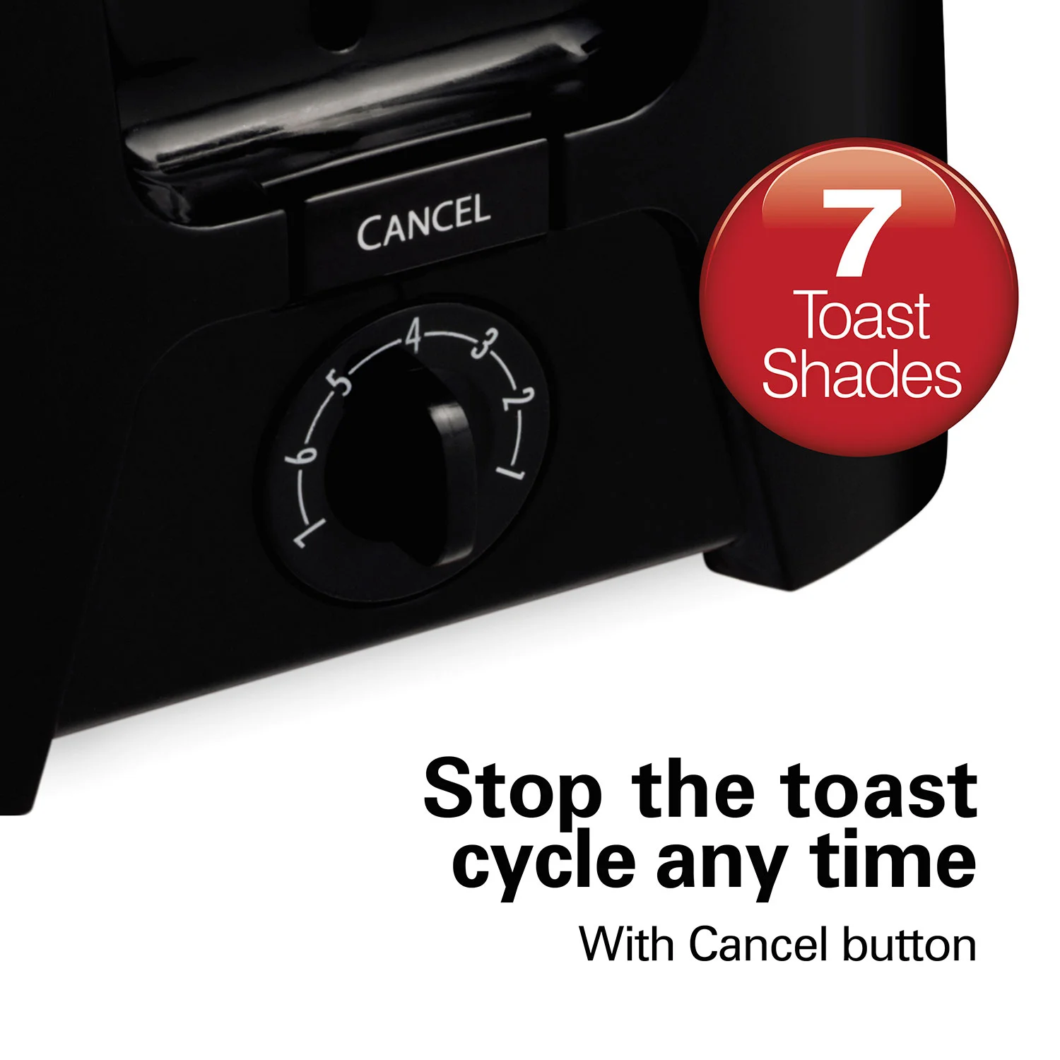 2 Slice Metal Toaster, Black - Image 4
