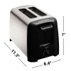 2 Slice Metal Toaster, Black - Image 8