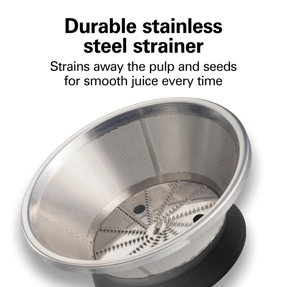 HealthSmart® Compact Juice Extractor, Black & Gray - Image 7