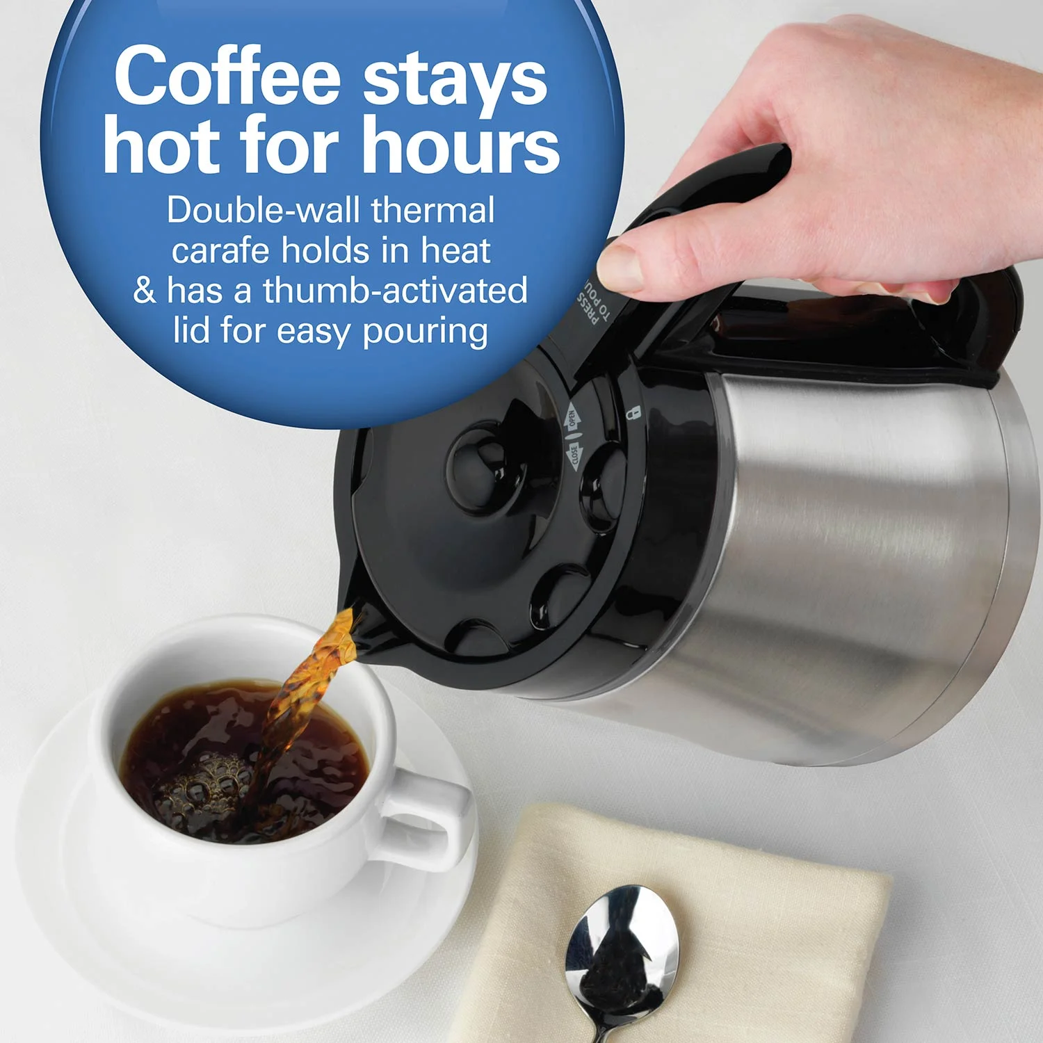 Alternative view of 10 Cup Programmable Thermal Coffee Maker
