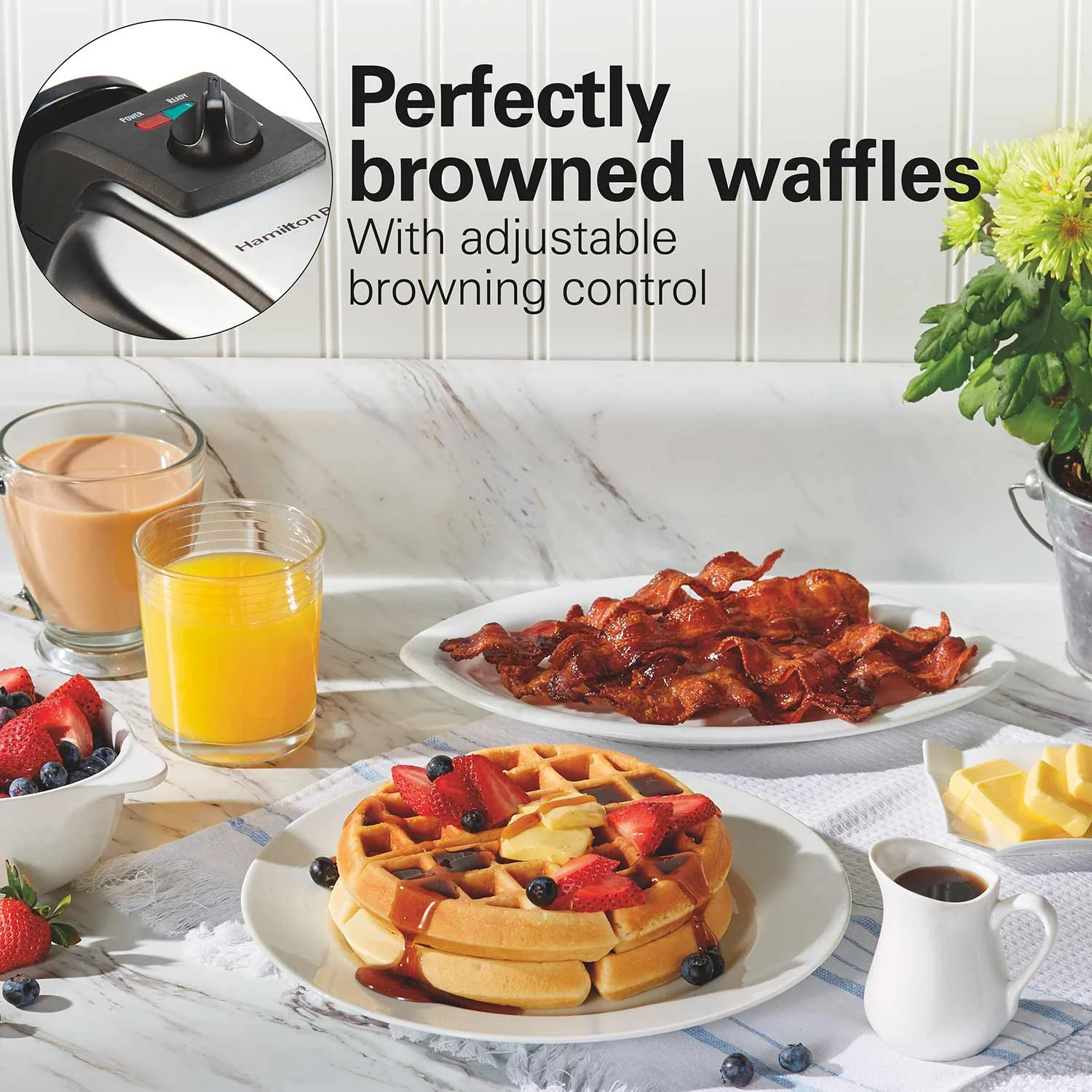 Durathon Removable-Grid Belgian Waffle Maker - Image 5