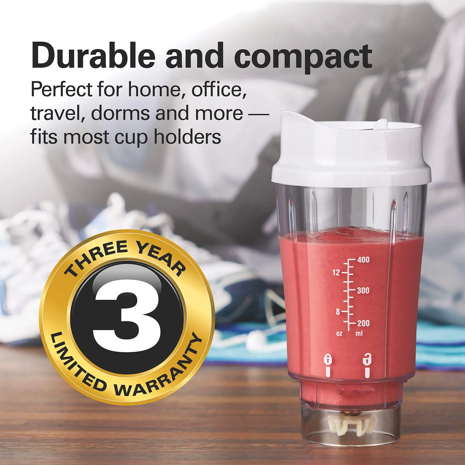 Smoothie Blender with 2 Travel Jars and 2 Lids - Image 5