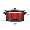 7 Quart Programmable Slow Cooker, Red - Image 8