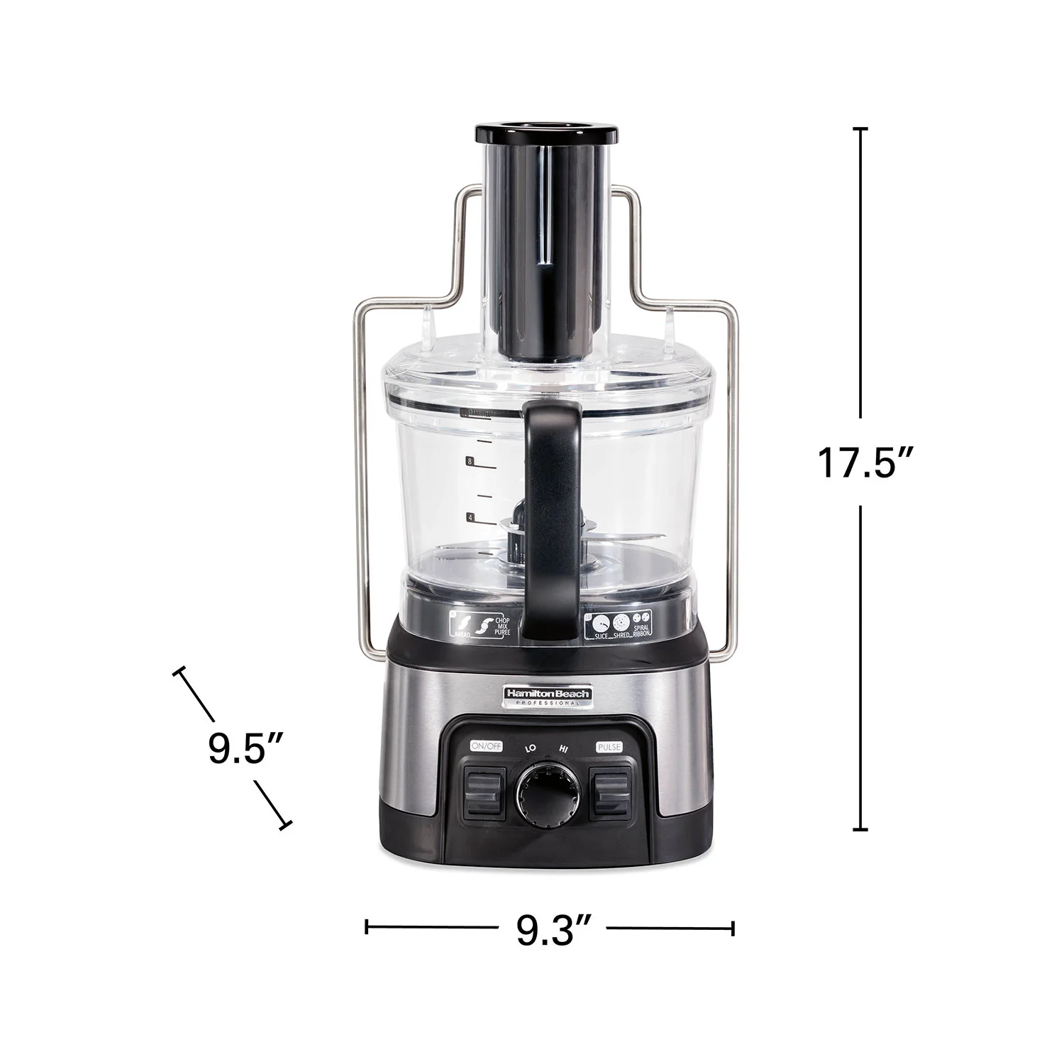 Hamilton Beach® Professional Spiralizing Stack & Snap™ Food Processor, 12 Cup, 70815 - Image 8
