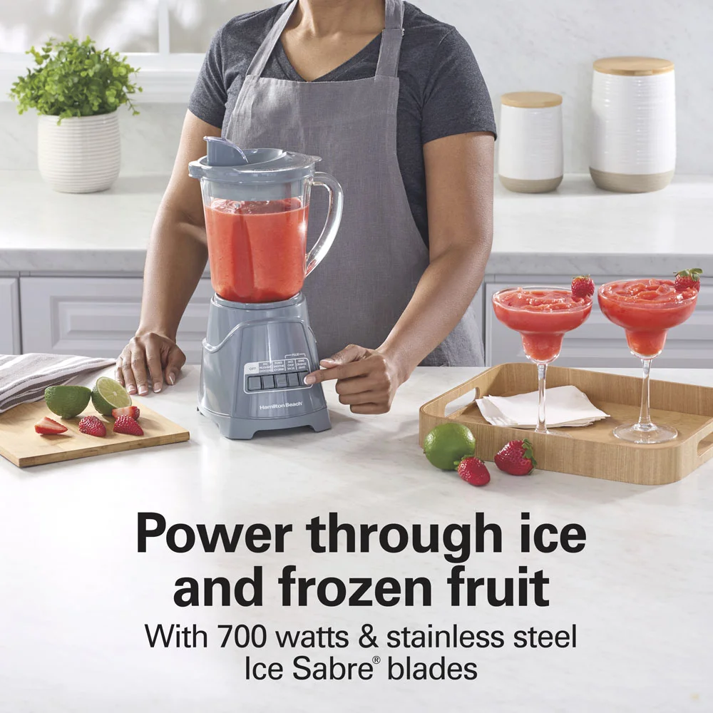 Alternative view of Power Elite™ Blender with 40 oz. Glass Jar, Gray