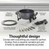 Fondue Pot, Gray and Black - Image 4