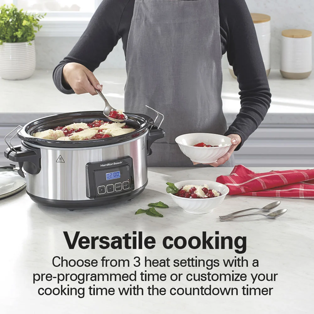 Alternative view of Programmable Stay or Go® 6 Qt. Slow Cooker, Stainless Steel