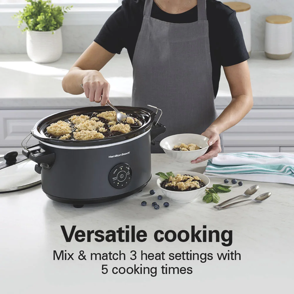 Alternative view of 7 Quart Programmable Stay or Go® Slow Cooker, Black