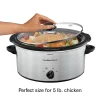 5 Quart Slow Cooker, Silver - Image 3