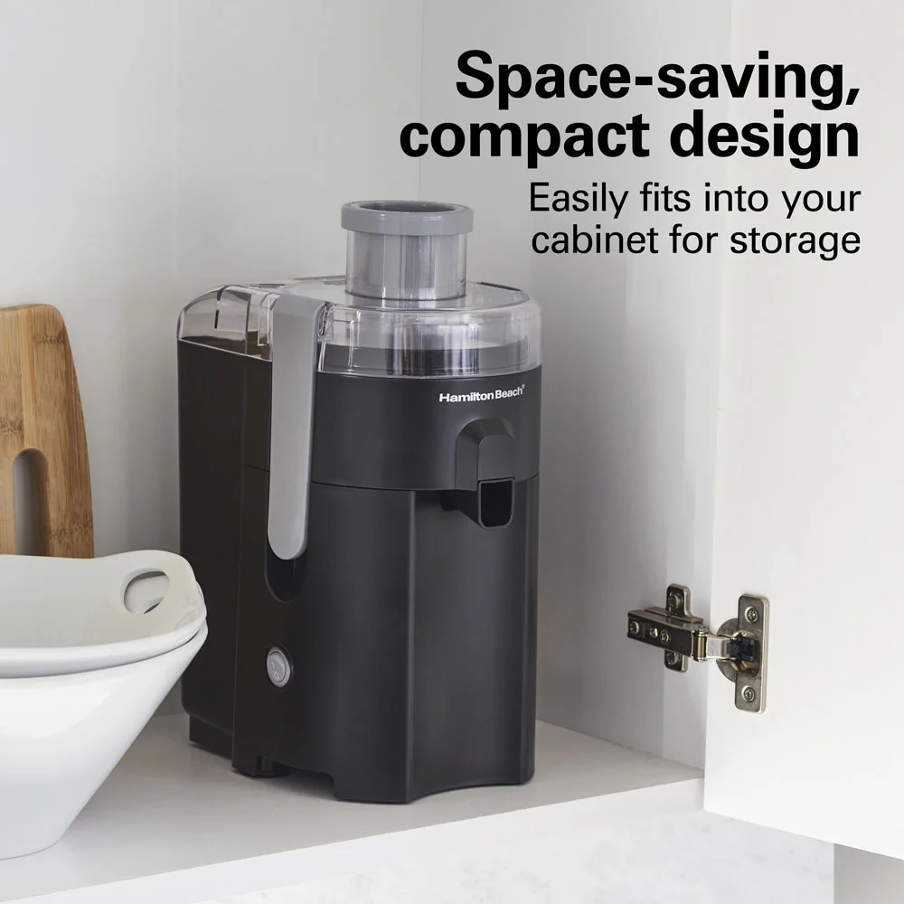 HealthSmart® Compact Juice Extractor, Black & Gray - Image 4