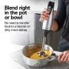 2 Speed Hand Blender with Whisk and Chopping bowl, Silver - Image 3