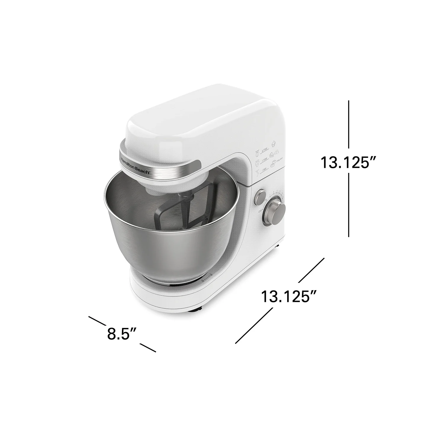 7 Speed Mixer, 4 Quart Capacity, White - Image 7