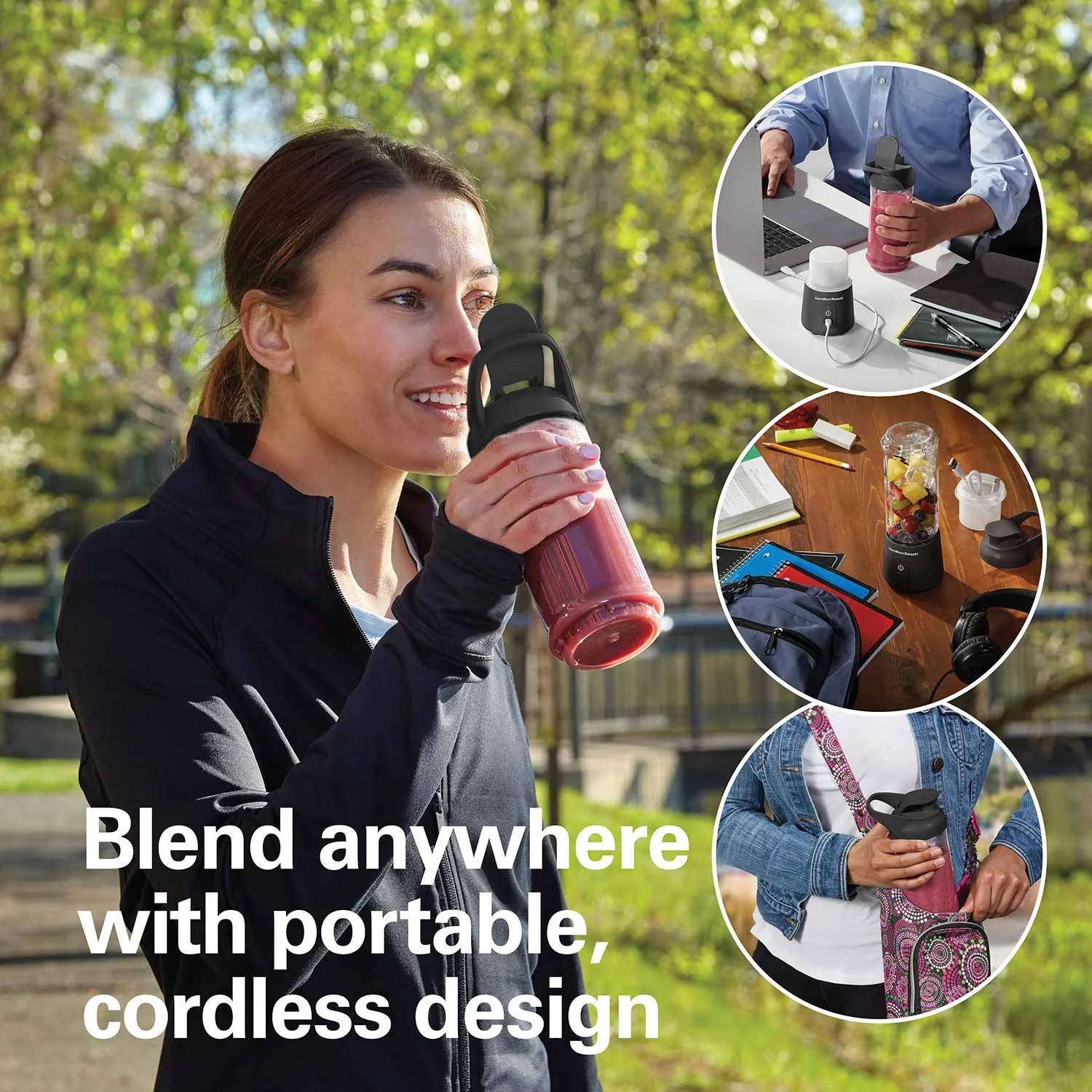 Alternative view of Blend Now™ Portable Cordless Blender, Black