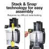 Hamilton Beach® Stack & Snap™ Food Processor, 12 Cup Capacity, Black & Stainless, 70755 - Image 2
