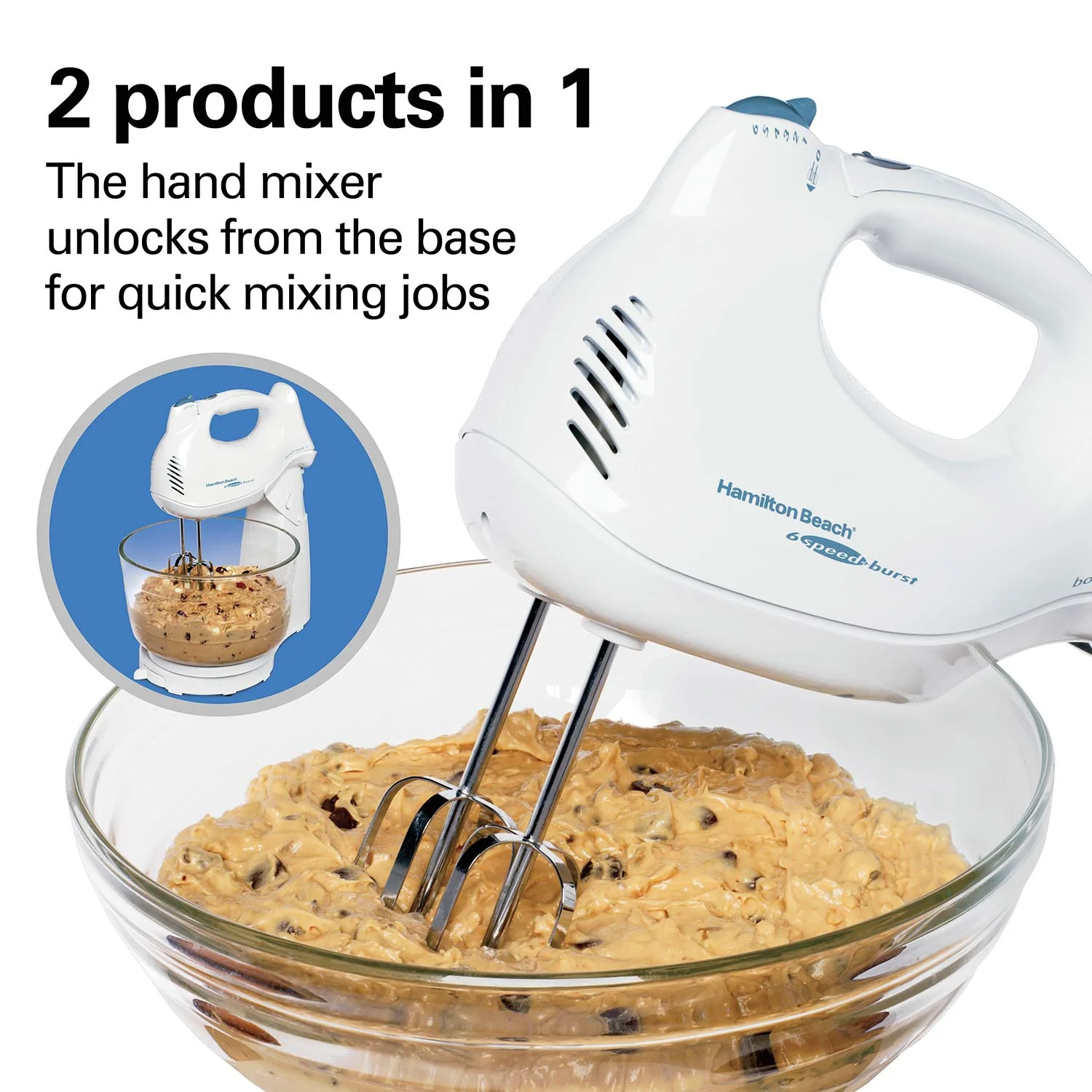 Alternative view of Power Deluxe™ 6 Speed Hand/Stand Mixer