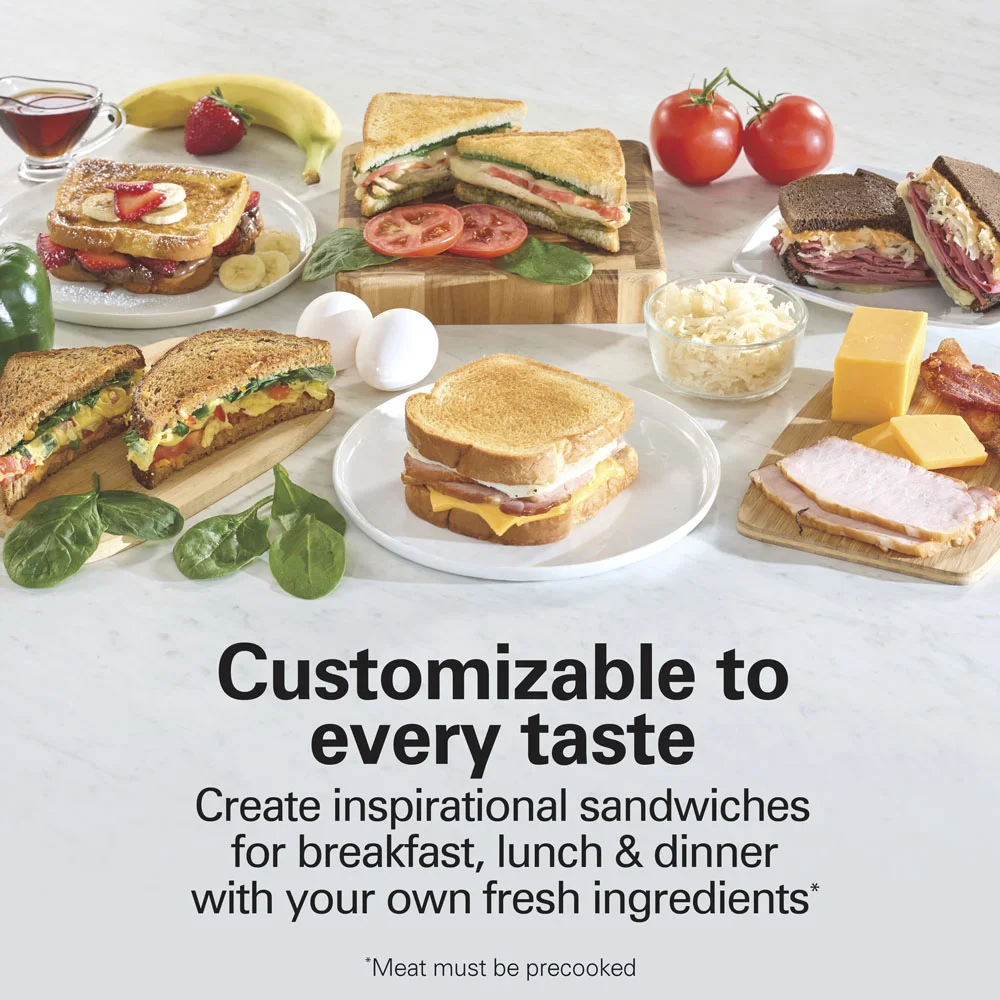 Sandwich Stacker™ Hot Sandwich Maker, Silver - Image 3