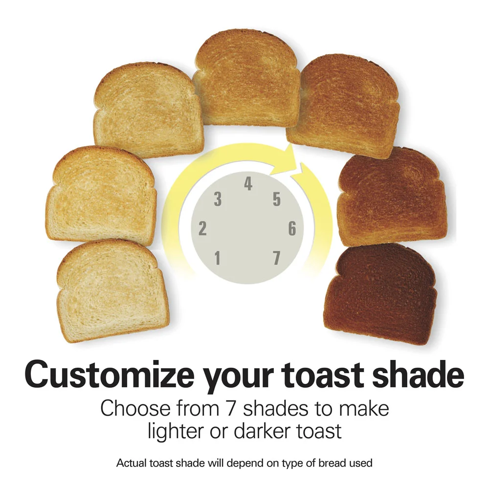Luxe Stainless Steel 2 Slice Toaster - Image 4