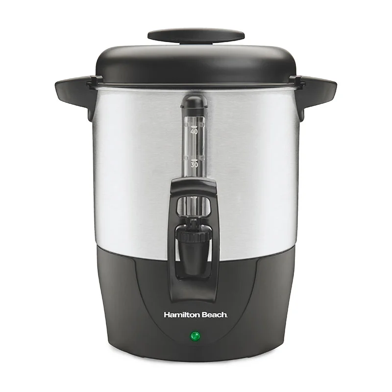 40 Cup Coffee Urn, Black & Stainless