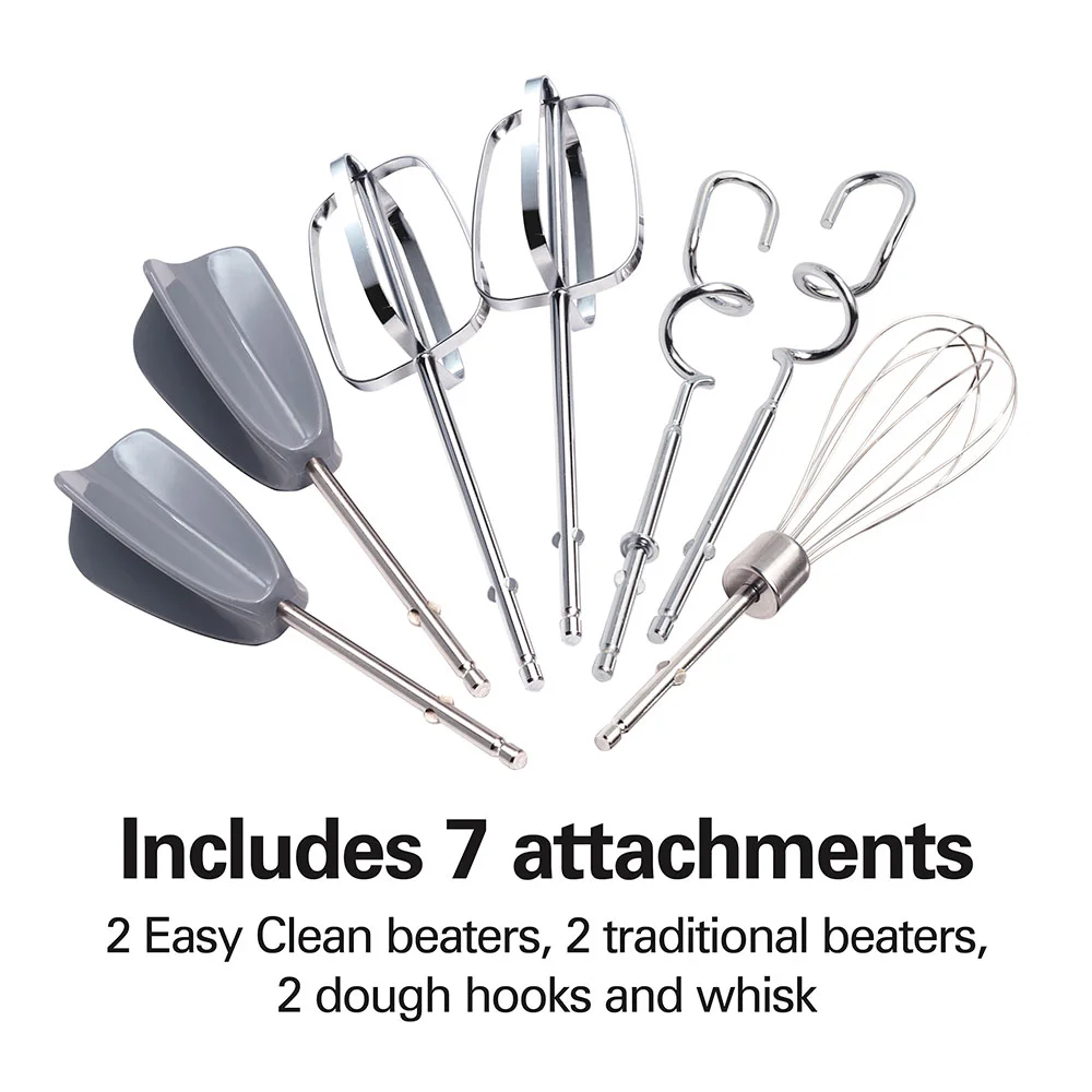 6 Speed Hand Mixer with Snap-On Case, Black - Image 4