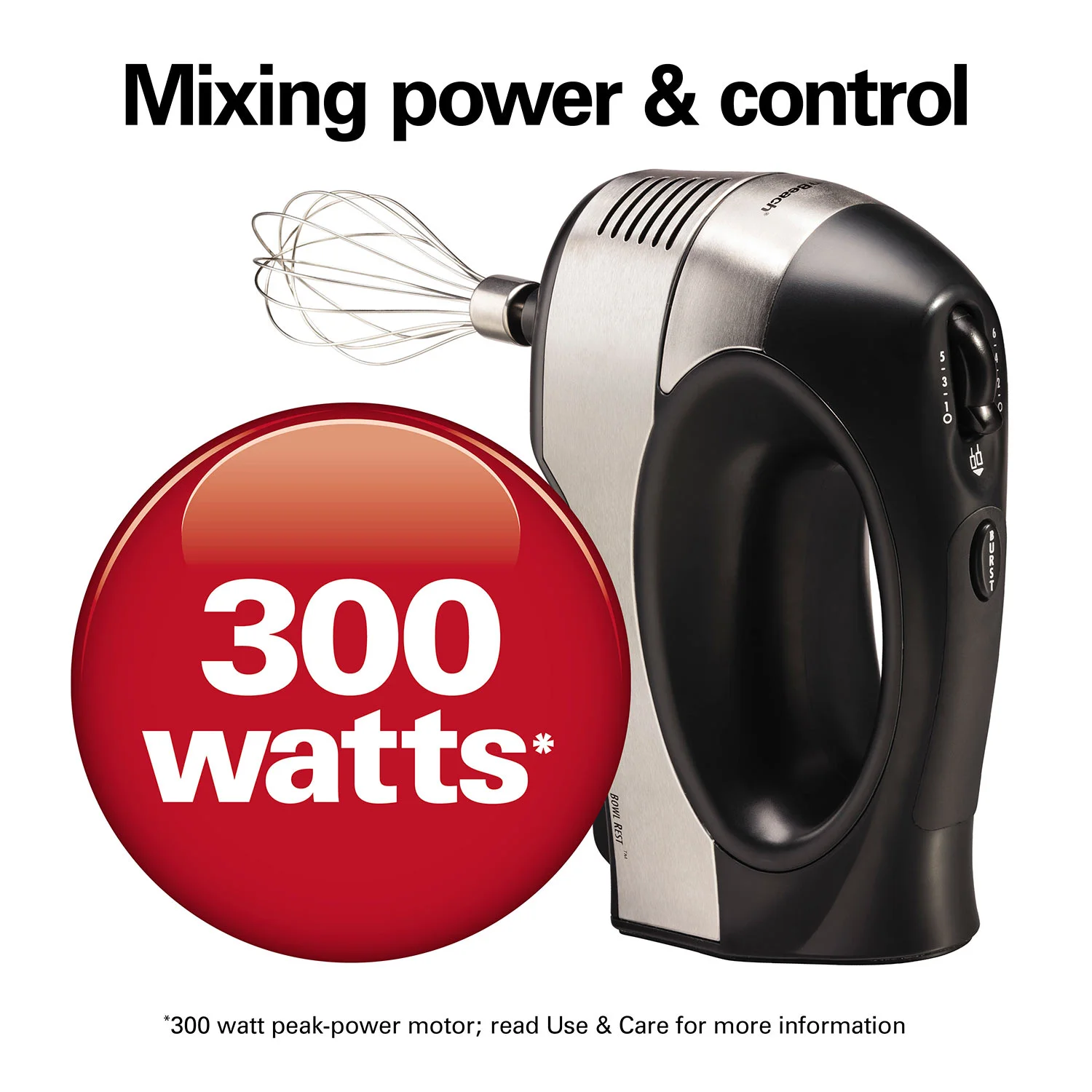 6 Speed Performance Hand Mixer with Case and Attachments - Image 3