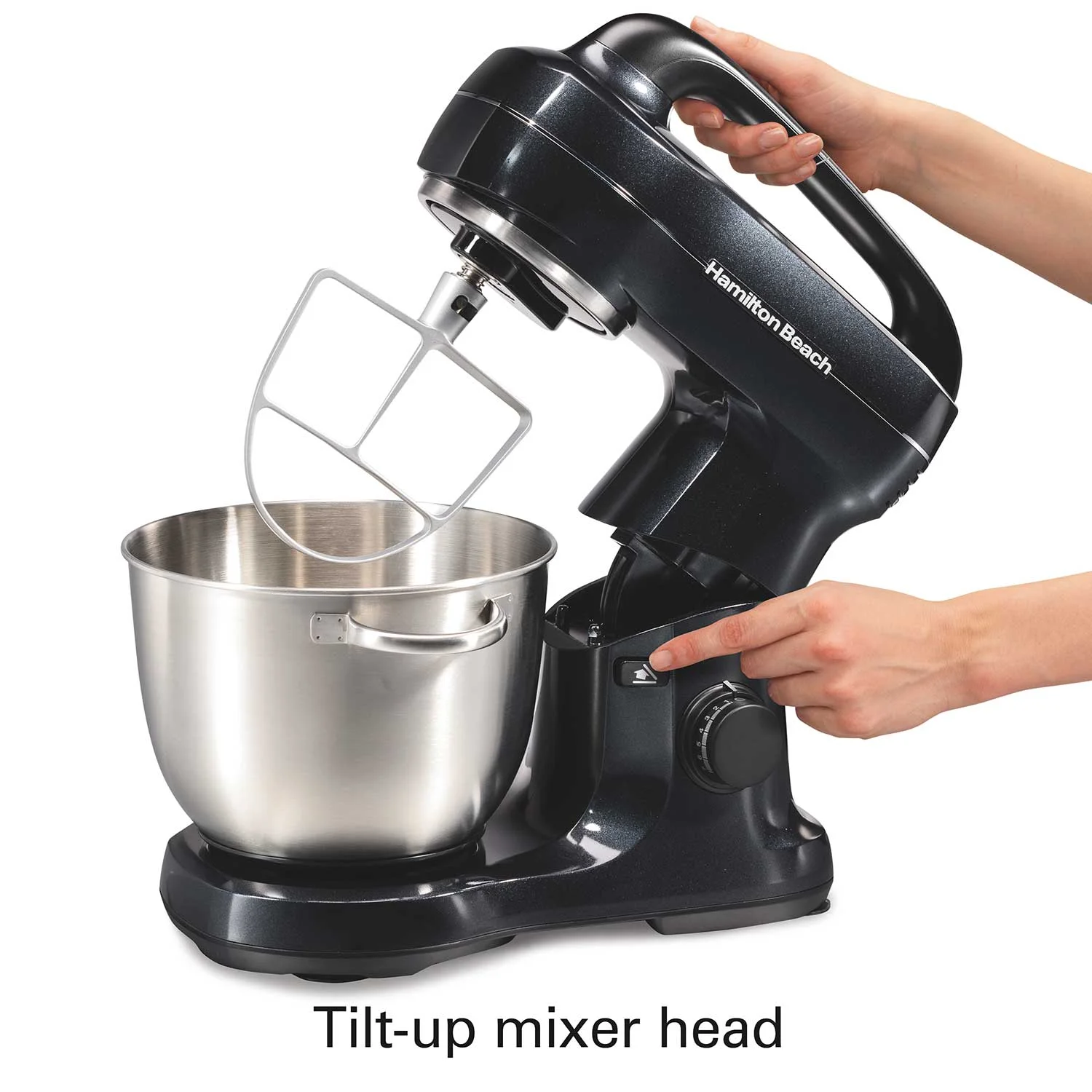 7 Speed Stand Mixer, 4 Quart, Black - Image 4