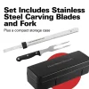 Electric Knife Set with Cool-Touch Ergonomic Handle and Storage Case - Image 5