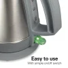 1 Liter Electric Kettle, Gray & Stainless - Image 6