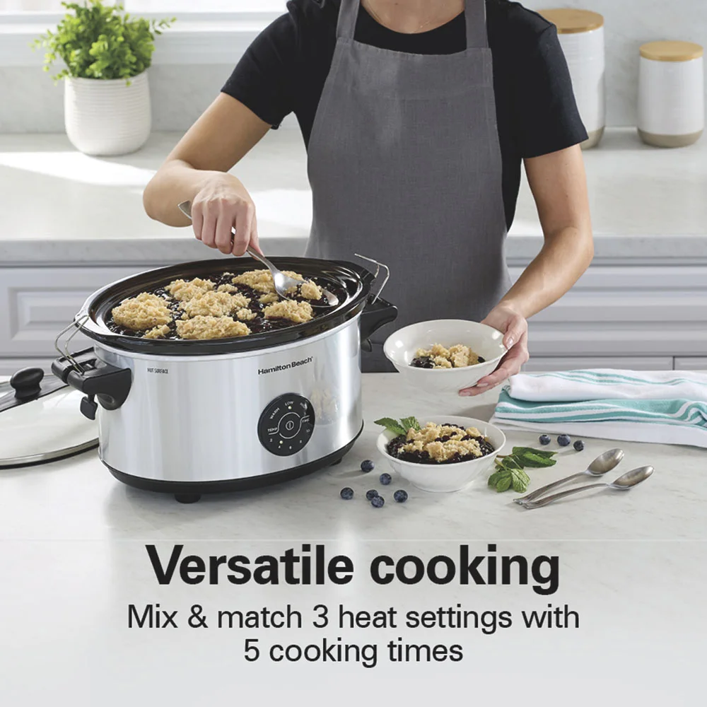 Alternative view of 7 Quart Programmable Stay or Go® Slow Cooker, Silver