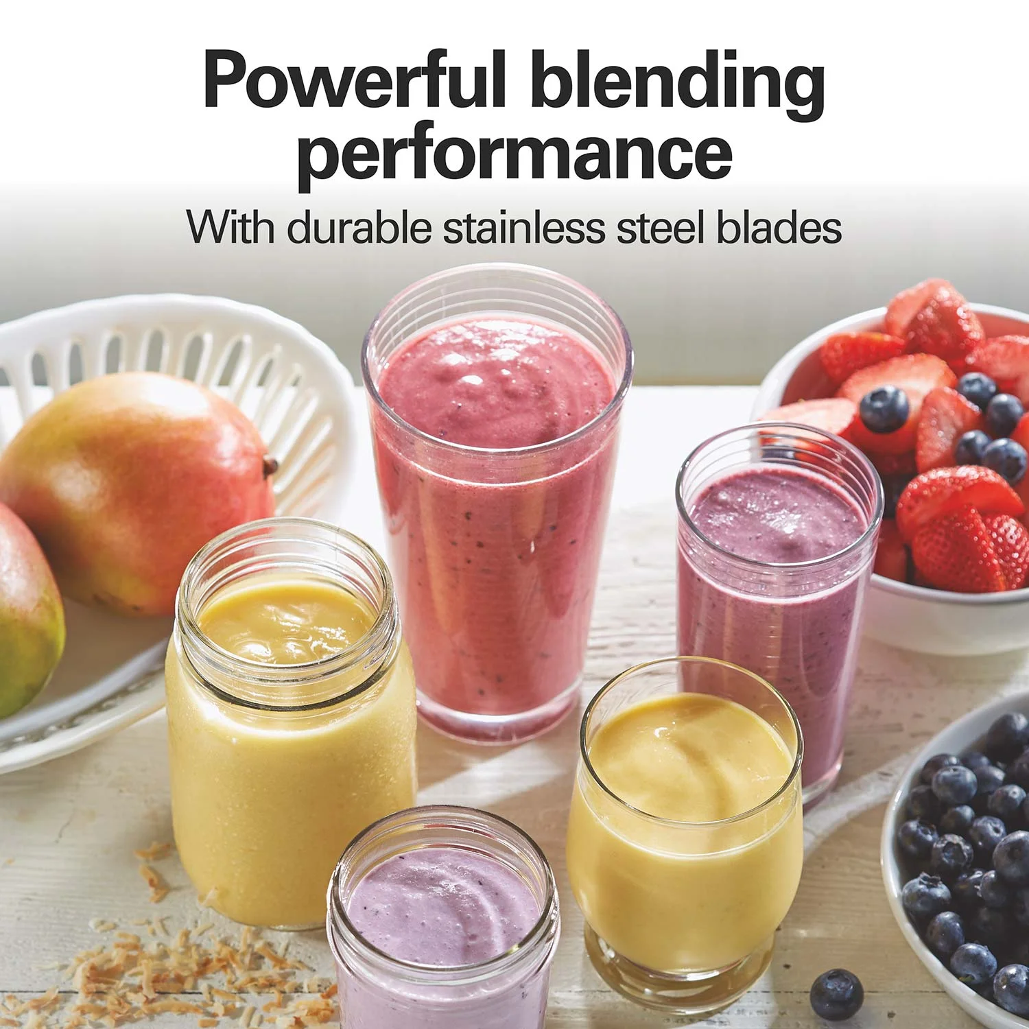 Smoothie Blender with 2 Travel Jars and 2 Lids - Image 3