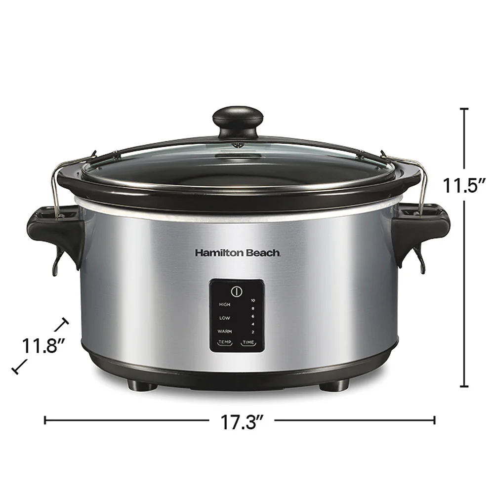 Programmable Stay or Go® Slow Cooker, Silver - Image 8