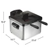 Deep Fryer, 4.5 Liters/19 Cup Oil Capacity Professional-Style with 2 Baskets - Image 8