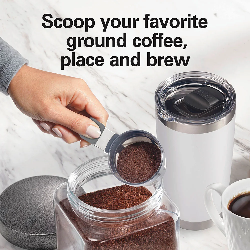 Alternative view of The Scoop® Single-Serve Coffee Maker, White