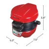 Breakfast Sandwich Maker, Red - Image 8