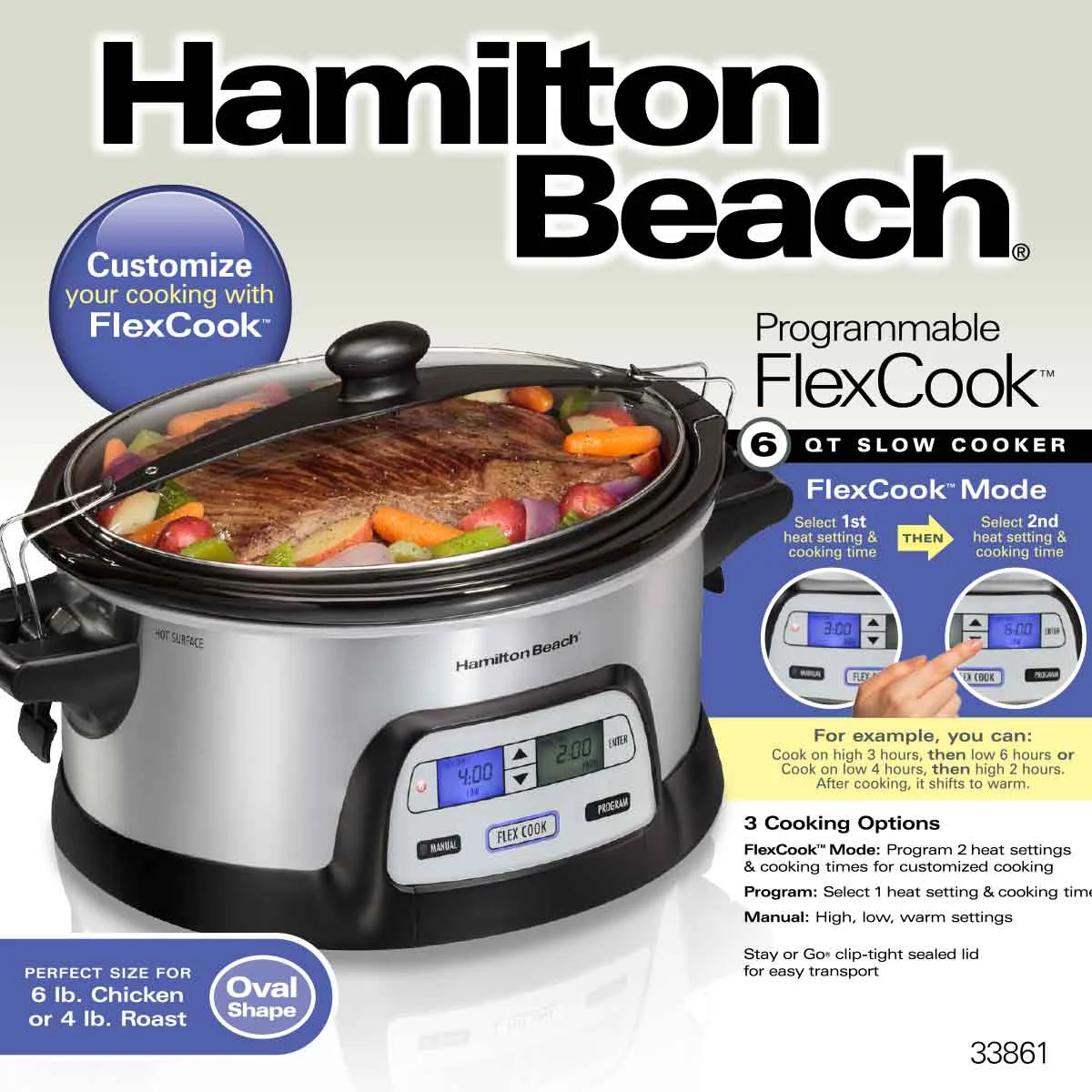 FlexCook™ 6 Qt Stay or Go® Slow Cooker - Image 3