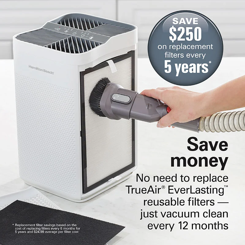 Alternative view of Air Purifier with TrueAir® EverLasting™ Reusable Filters