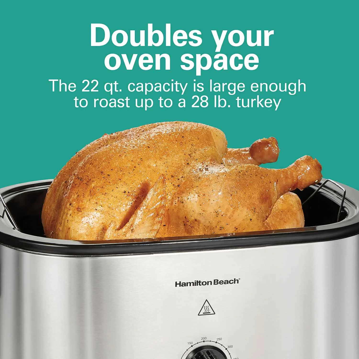 Electric Roaster Oven 22 Quarts, Stainless Steel - Image 2